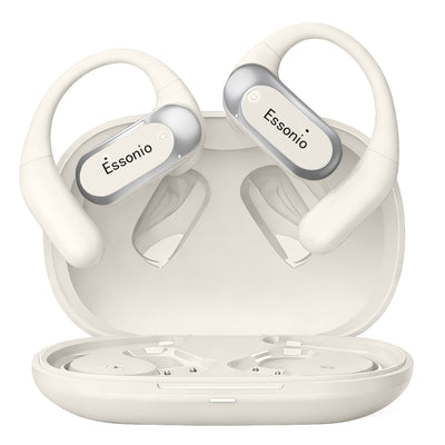 Essonio Open Ear Wireless Earbuds | Ultra Lightweight, 35H Playtime, Bluetooth 5.4, Dual Device, AI Clear Calls, Waterproof for Small Ears