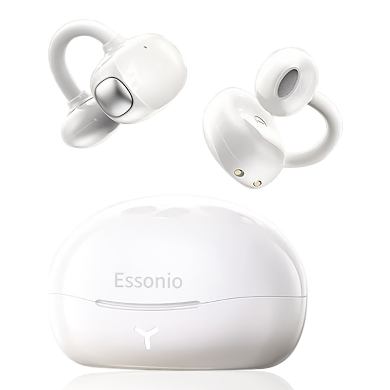 Essonio FC3 Open Ear Earbuds | 360° Spatial Audio, 70H Playtime, Bluetooth, IPX5 Waterproof, Lightweight for Sports & Work
