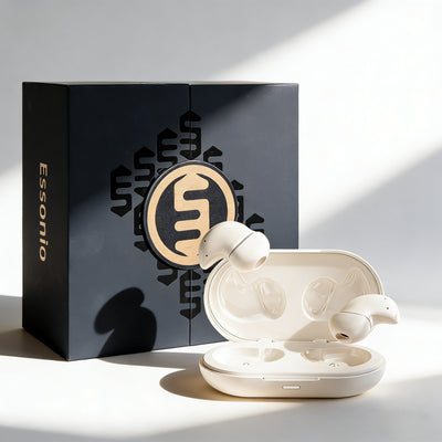 Essonio H8 Sleep Earbuds | 53dB Noise Reduction, 80H Playtime, Ultra-Small for Side Sleepers, Snore Blocking Comfortable Earplugs