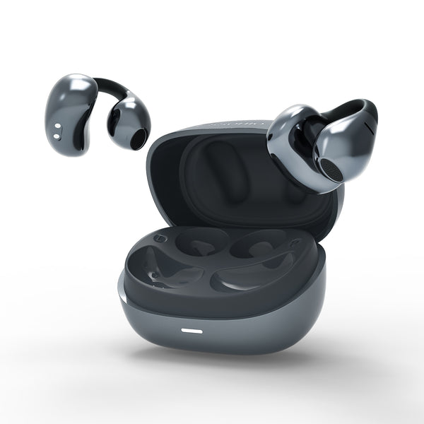 Essonio Open Ear Clip-On Earbuds | Bluetooth 6.0, Air Conduction, Titanium Fit, AI Clear Calls, IPX5 Waterproof for Sports & Work