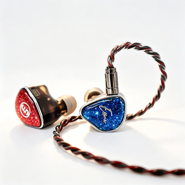 Essonio ES-C14 Hybrid 5-Driver in-Ear Monitors | Knowles BA + DD, Hi-Res Wired IEM, Audiophile Earbuds