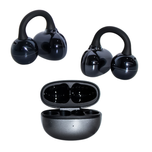 Essonio M30 Open Ear Earbuds | Bluetooth 6.0, 60H Playtime, ENC AI Air Conduction, Stereo Sound, Clip-On for Office & Daily Use