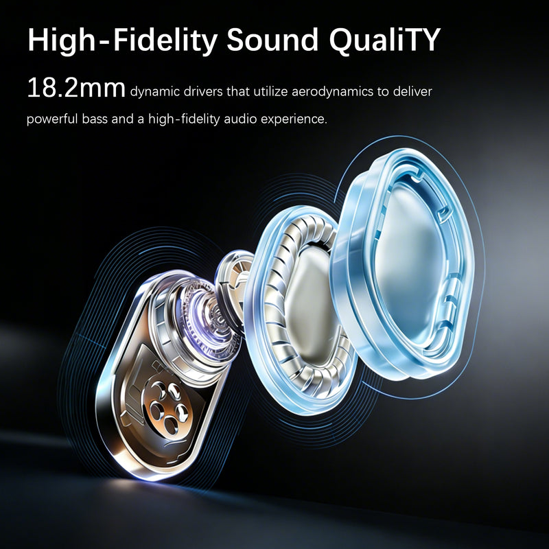 Essonio Open-Ear Headphones with Ear Hooks | Bluetooth 6.0, 35H Playtime, ENC Clear Calls, IPX5 Sweat Resistant for Workout 4