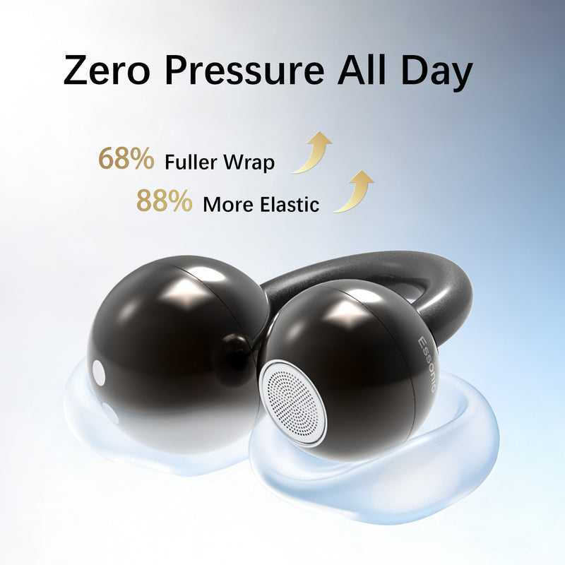 Essonio Ultra Open Ear Earbuds | Removable Washable Case, Bluetooth 6.0, Dual Device, AI Clear Calls, Waterproof Clip-On for Sports 5