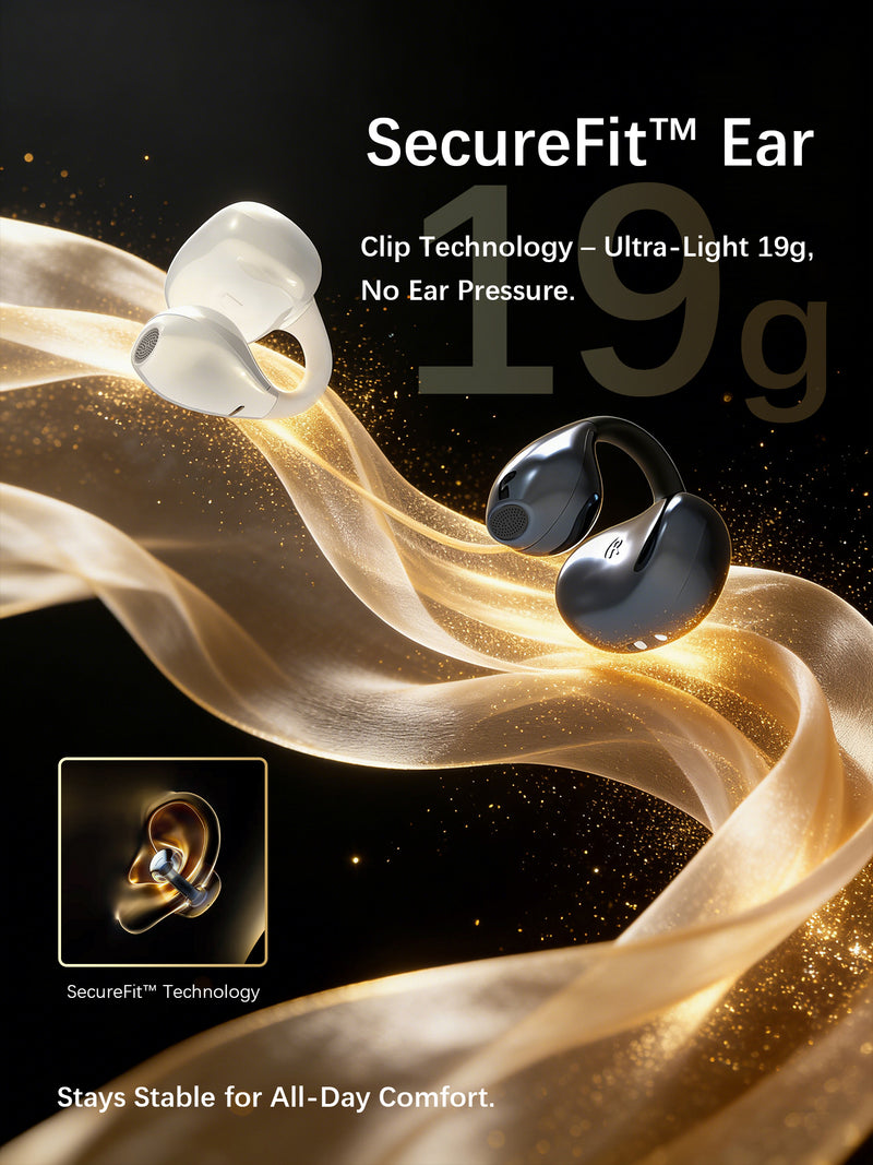 Essonio Open Ear Clip-On Earbuds | Bluetooth 6.0, Air Conduction, Titanium Fit, AI Clear Calls, IPX5 Waterproof for Sports & Work 4