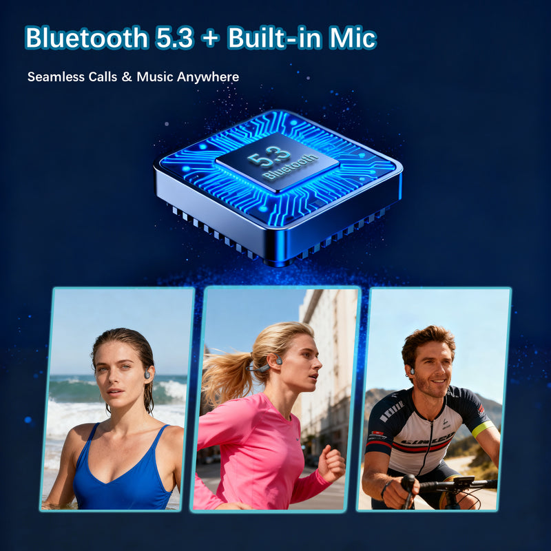 Essonio Bone Conduction Headphones | IP68 Waterproof, 32GB MP3, Bluetooth Open Ear, Deep Bass for Swimming, Running & Cycling 5