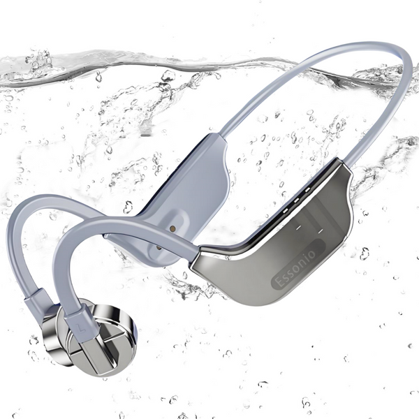 Essonio K9 Bone Conduction Headphones | IPX8 Waterproof, Bluetooth 5.3, 3 Modes, Noise Cancelling, Lightweight for Swimming & Running