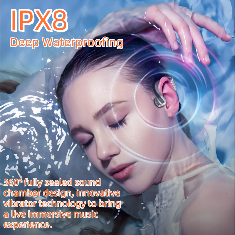 Essonio K9 Bone Conduction Headphones | IPX8 Waterproof, Bluetooth 5.3, 3 Modes, Noise Cancelling, Lightweight for Swimming & Running 2